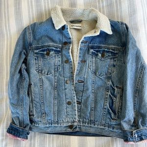 Reformation sherling lined denim jacket